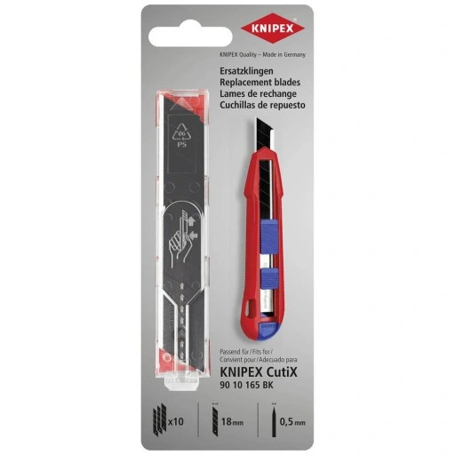 KNIPEX 90 10 165 E02 – ostrza do noża CutiX, 10 szt., oryginał