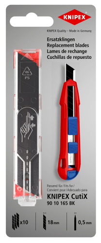 KNIPEX 90 10 165 E02 – ostrza do noża CutiX, 10 szt., oryginał