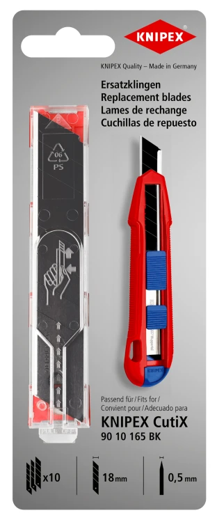 KNIPEX 90 10 165 E02 – ostrza do noża CutiX, 10 szt., oryginał