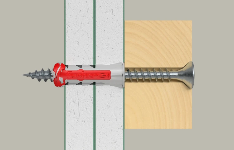 fischer DuoPower 8×40 S 535460 – kołek ze śrubą, uniwersalny, wysoka nośność
