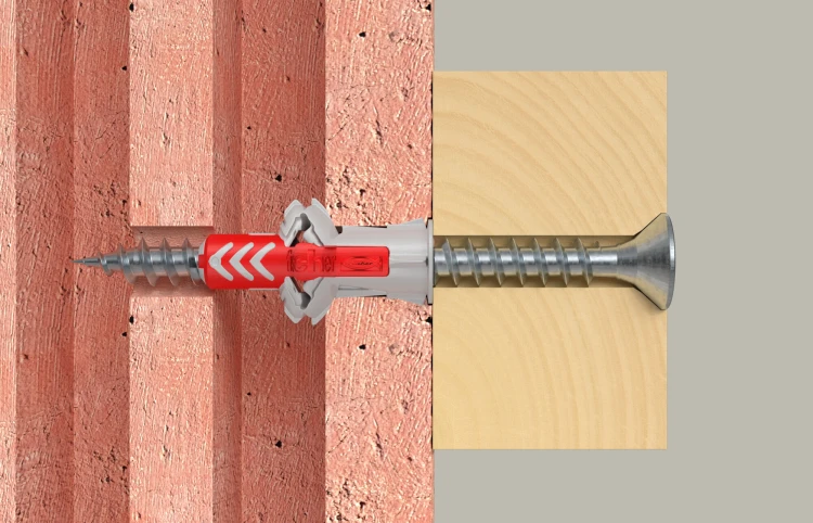 fischer DuoPower 8×40 S 535460 – kołek ze śrubą, uniwersalny, wysoka nośność