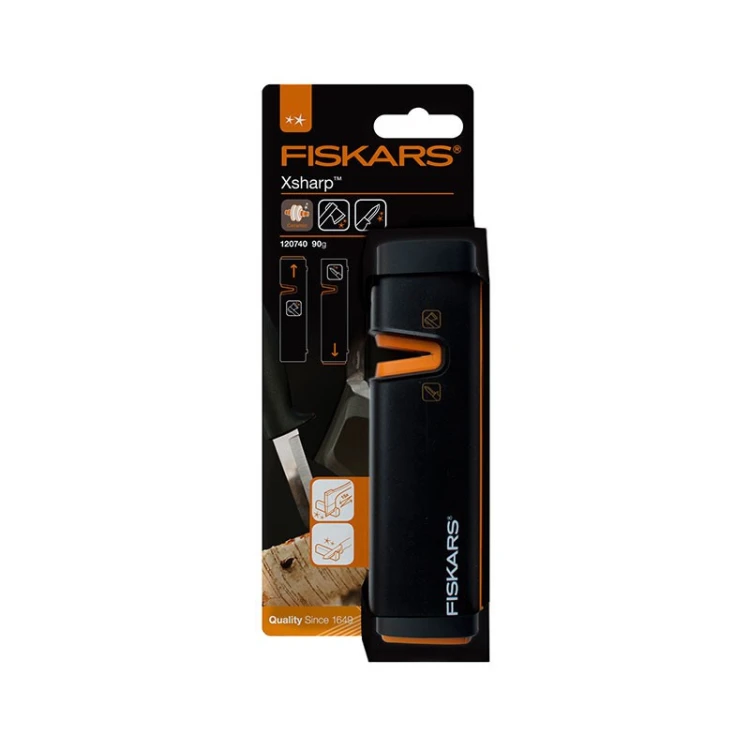 Fiskars Xsharp 1000601 – ostrzałka do siekier i noży, ceramiczna, kompaktowa