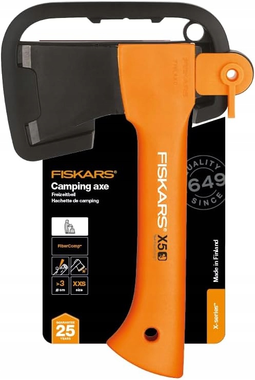 Fiskars X5 XXS 23 cm 1015617– lekka siekierka do rozpałki FiberComp