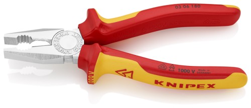 KNIPEX 03 06 180 Szczypce elektryka uniwersalne 180 mm stal hartowana
