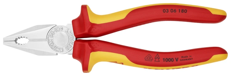 KNIPEX 03 06 180 Szczypce elektryka uniwersalne 180 mm stal hartowana