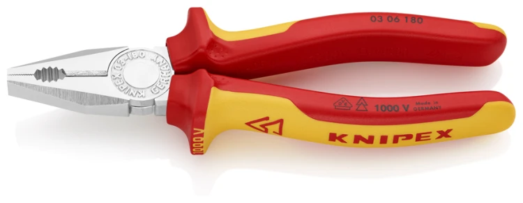 KNIPEX 03 06 180 Szczypce elektryka uniwersalne 180 mm stal hartowana