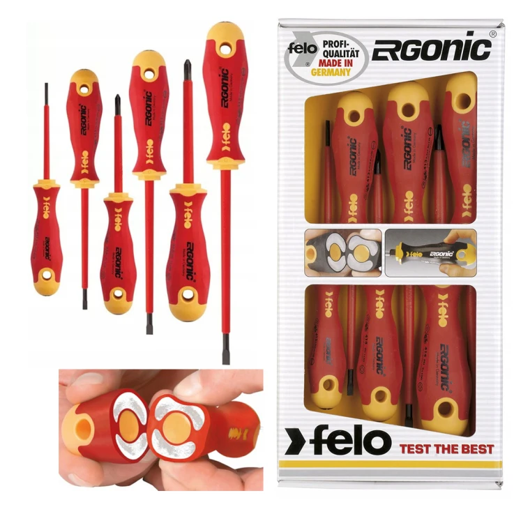 FELO Zestaw wkrętaków izolowanych dla elektryka ERGONIC 400