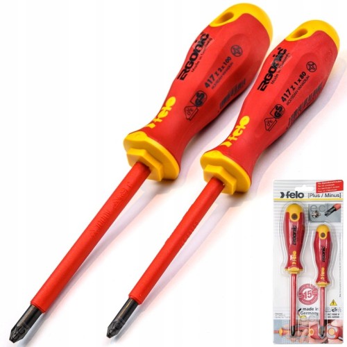 Zestaw wkrętaków 2 szt. Felo Ergonic VDE plus/minus Z1 Z2 41792191