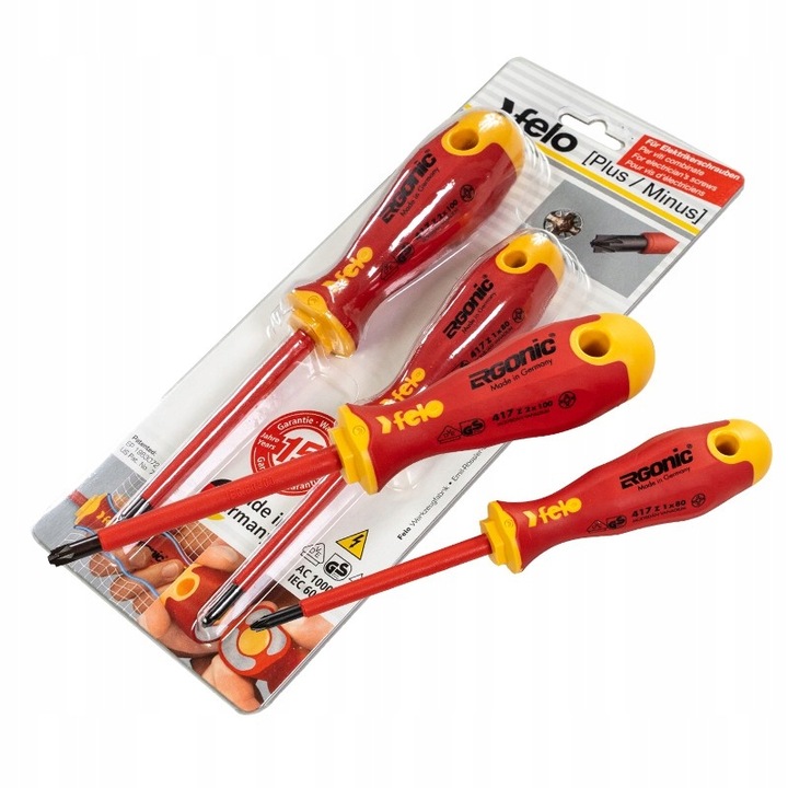 Zestaw wkrętaków 2 szt. Felo Ergonic VDE plus/minus Z1 Z2 41792191