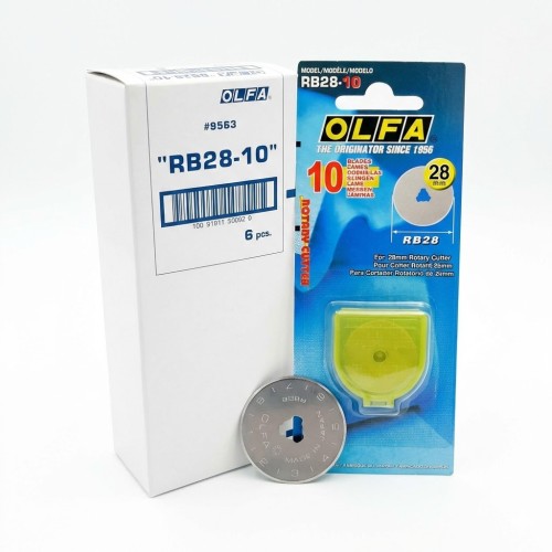 Olfa RB28-10 ostrza proste do noża krążkowego 28 mm 10 szt.