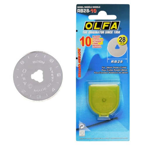 Olfa RB28-10 ostrza proste do noża krążkowego 28 mm 10 szt.