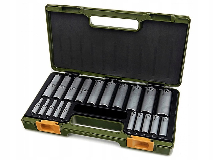 Proxxon 23292 Zestaw długich głębokich nasadek 1/4-1/2 20szt.