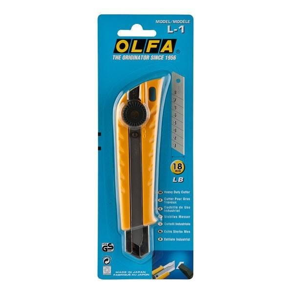 OLFA L-1 nóż segmentowy 18 mm, blokada kołowa, heavy-duty