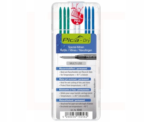 Wkłady wodoodporne do ołówka automatycznego Pica-Marker 4040 8 szt.