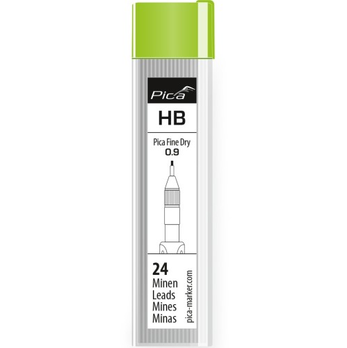 Rysiki wkłady do ołówka automatycznego Pica 7070 0.9mm Fine Dry HB 24 szt. 7030 0,9mm