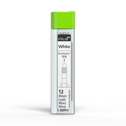 Rysiki PICA FINE DRY 7032 Wkłady H 0,9mm do ołówka 7070 BIAŁE 12 sztuk