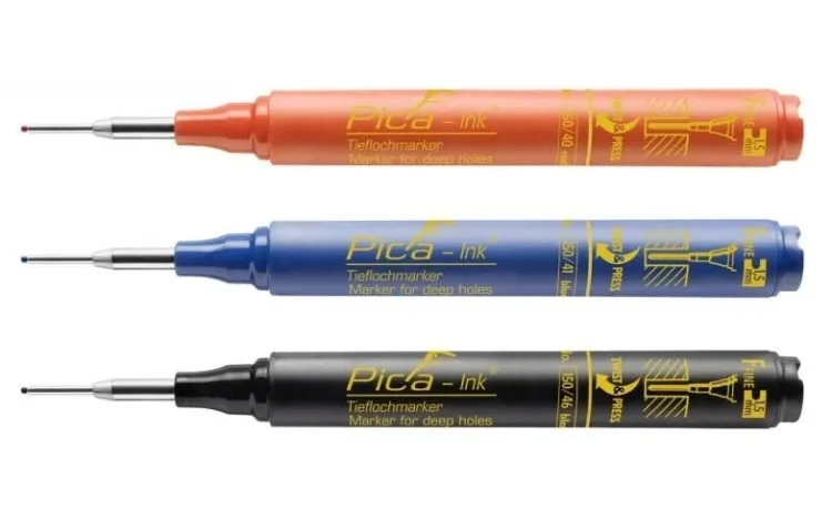 Marker Znacznik dla GŁĘBOKICH OTWORÓW PICA-Ink Deep 150/40 Czerwony 1,5mm