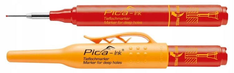 Marker Znacznik dla GŁĘBOKICH OTWORÓW PICA-Ink Deep 150/40 Czerwony 1,5mm