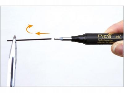 Marker Znacznik dla GŁĘBOKICH OTWORÓW PICA-Ink Deep 150/46 Czarny 1,5mm