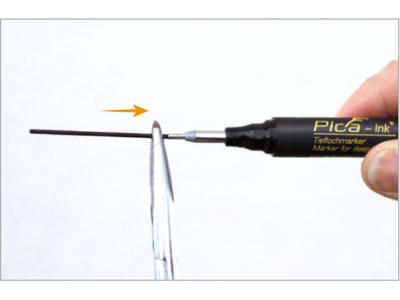 Marker Znacznik dla GŁĘBOKICH OTWORÓW PICA-Ink Deep 150/46 Czarny 1,5mm