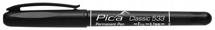 MARKER PISAK PERMANENTNY BUDOWLANY CZARNY PRECYZYJNY 0.7mm 533/46 PICA