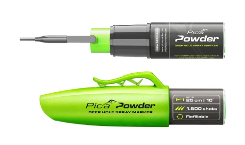 Pica Powder Deep Hole Spray Marker 360° zielony 2020