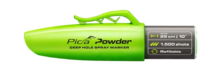 Pica Powder Deep Hole Spray Marker 360° zielony 2020