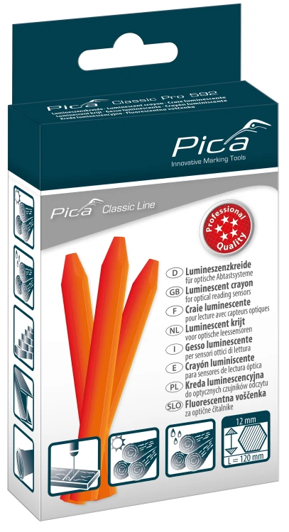 Pica Classic Pro 592/054 – Pomarańczowa kreda budowlana