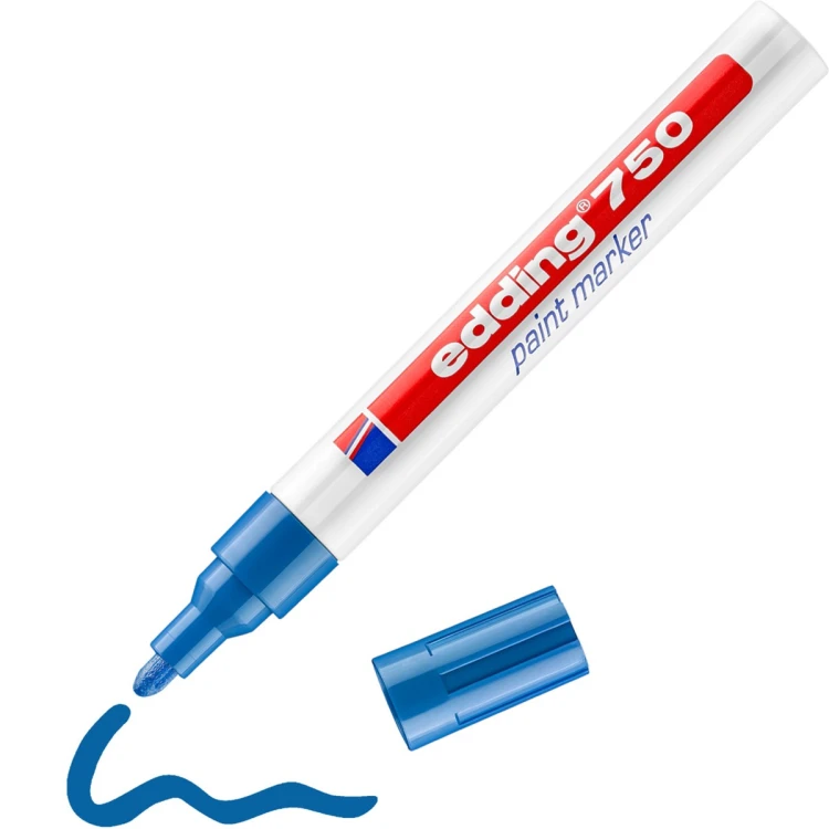 Marker olejowy permanentny Edding E-750 1 szt. niebieski 2-4mm