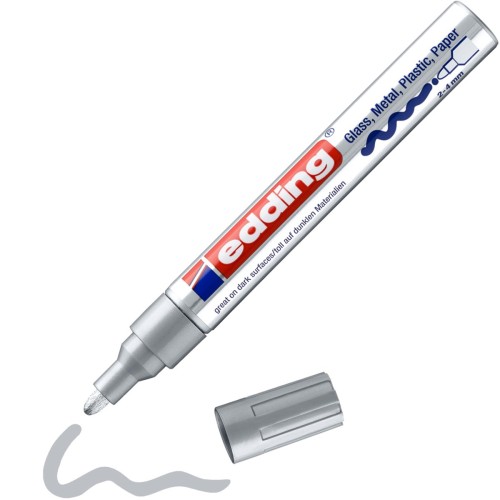 Marker olejowy permanentny Edding E-750 1 szt. szary srebrny 2-4mm