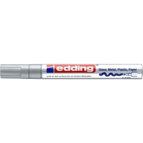 Marker olejowy permanentny Edding E-750 1 szt. szary srebrny 2-4mm