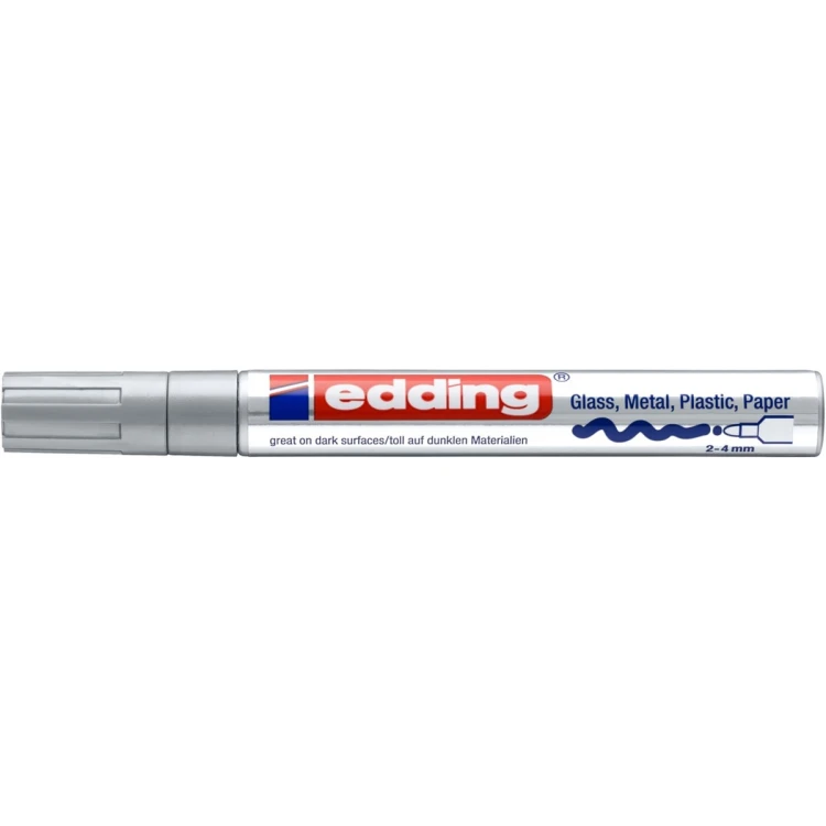 Marker olejowy permanentny Edding E-750 1 szt. szary srebrny 2-4mm
