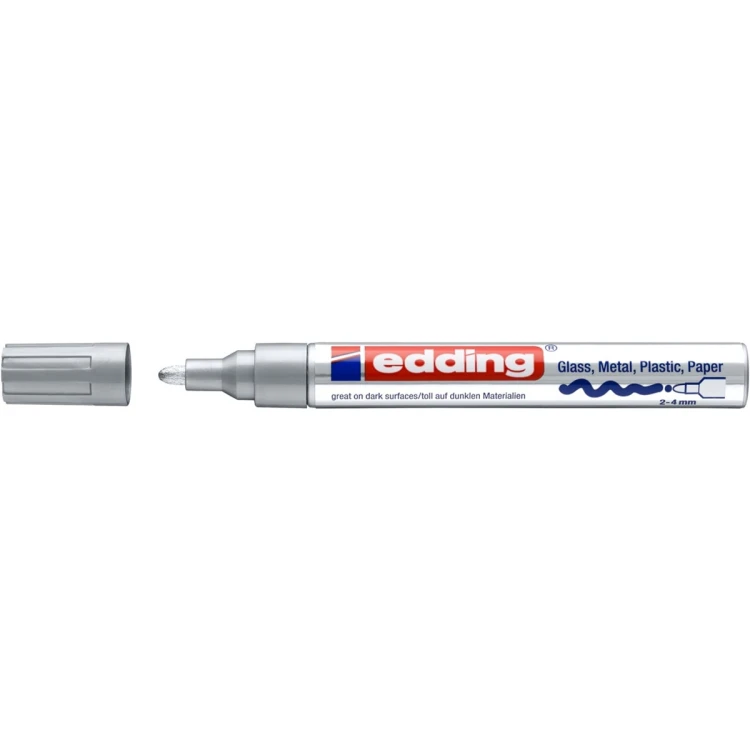 Marker olejowy permanentny Edding E-750 1 szt. szary srebrny 2-4mm