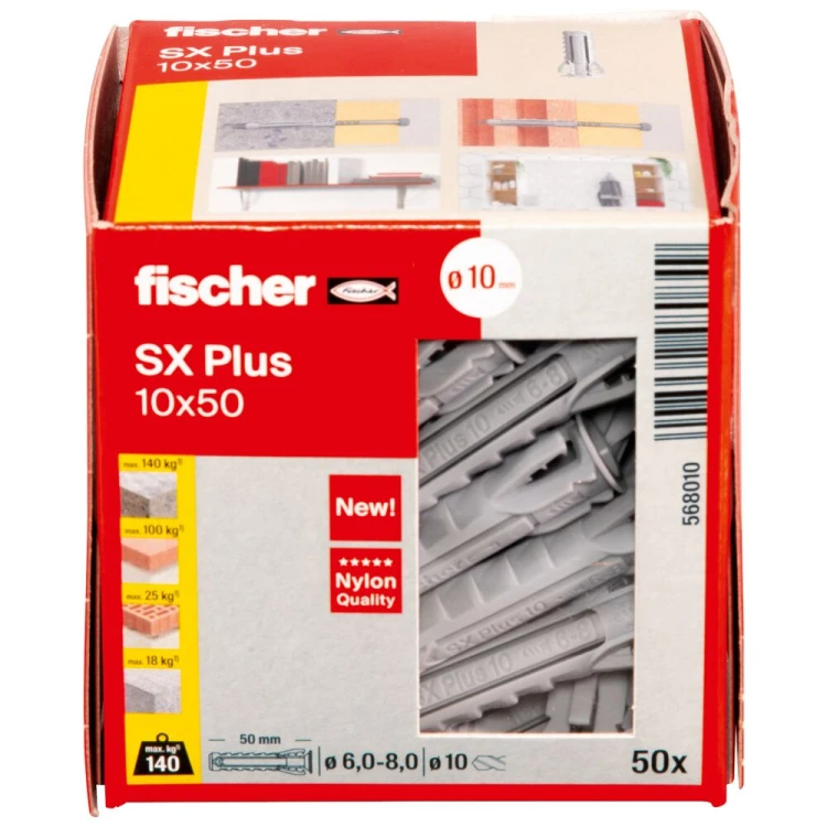 Kołek rozporowy fischer SX Plus 10 x 50 50 szt. 00568010