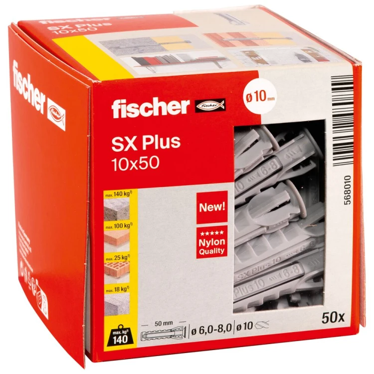 Kołek rozporowy fischer SX Plus 10 x 50 50 szt. 00568010