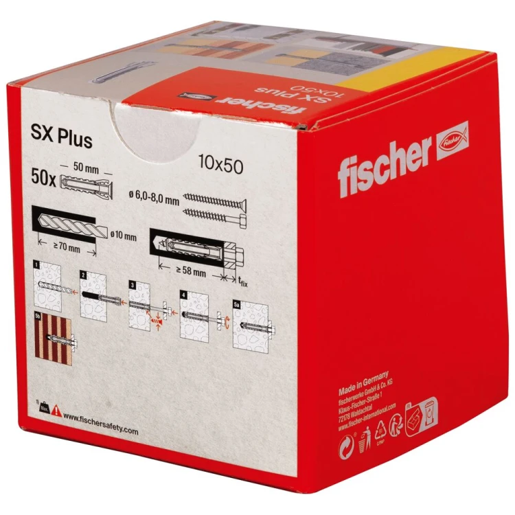 Kołek rozporowy fischer SX Plus 10 x 50 50 szt. 00568010