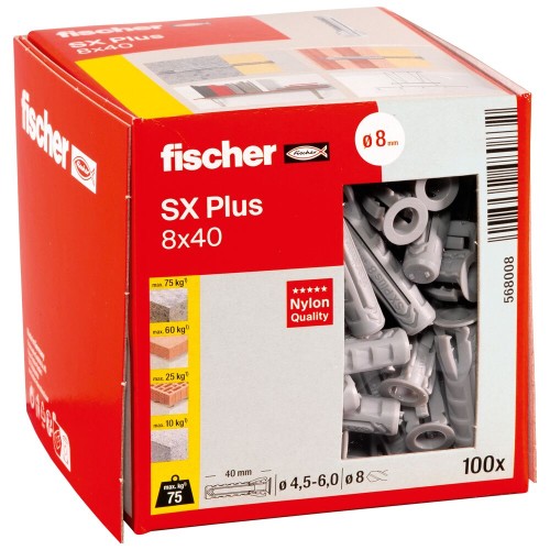 Kołek rozporowy fischer SX Plus 8 x 40 100 szt. 00568008